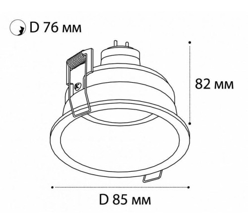 Встраиваемый светильник Italline MR16DH MR16DH black