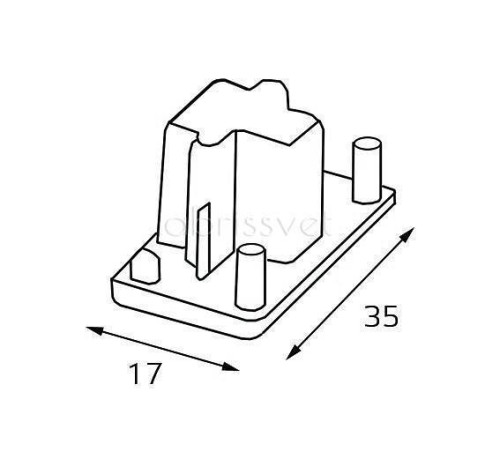 Заглушка для трека Italline WSO WSO 72 white