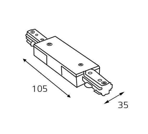 Соединитель линейный для треков Italline WSO WSO 73 black