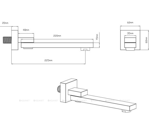 Излив Vincea VSWS-41 вороненая сталь VSWS-41GM