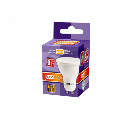 Лампа светодиодная Jazzway GU10 9Вт 3000K PLED-SP GU10 9W 3000K