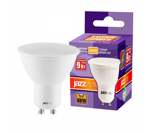 Лампа светодиодная Jazzway GU10 9Вт 3000K PLED-SP GU10 9W 3000K