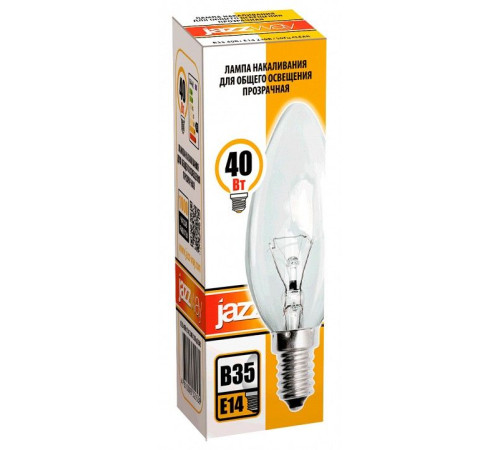 Лампа накаливания Jazzway B35 240V 40W E14 clear
