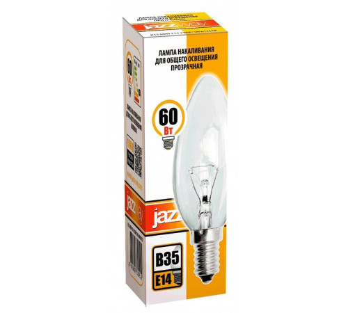 Лампа накаливания Jazzway B35 240V 60W E14 clear
