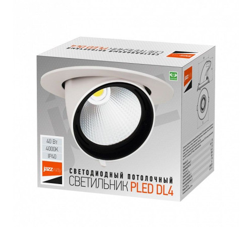 Встраиваемый светильник Jazzway PLED DL4 40W 4000K 24° White IP40
