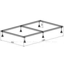 Каркас для литьевого поддона Aquanet 1400x900 мм сталь 00267180