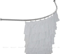 Карниз для ванны Aquanet Capri дуга 1700x1100 мм нержавеющая сталь 00156492