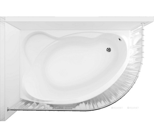 Карниз для ванны Aquanet Mayorca дуга 1500x1000 мм нержавеющая сталь 00162369