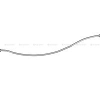 Карниз для ванны Aquanet Palma дуга 1700x900/600 мм нержавеющая сталь 00177835