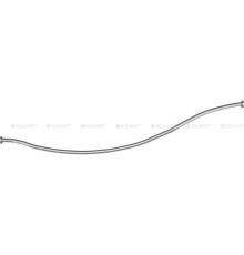 Карниз для ванны Aquanet Palma дуга 1700x900/600 мм нержавеющая сталь 00177835