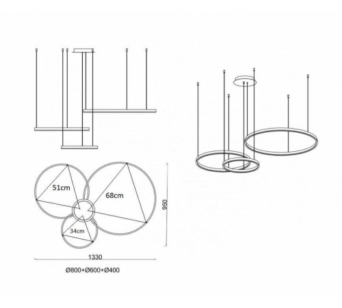 Подвесной светильник Kink Light Тор 08223,36PA(3000K)
