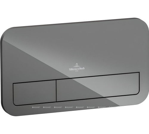 Клавиша смыва Villeroy & Boch ViConnect Glass Glossy Grey стекло 922400RA