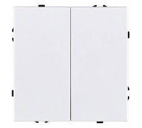 Выключатель двухклавишный без рамки Kollinger Eclipse EC-004WH