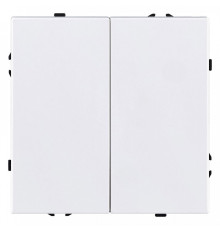 Выключатель двухклавишный без рамки Kollinger Eclipse EC-004WH