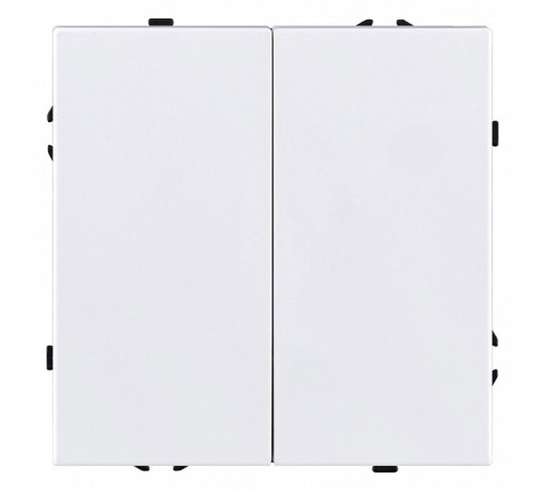 Выключатель двухклавишный без рамки Kollinger Eclipse EC-004WH