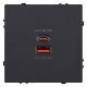 Розетка 2хUSB type A и C без рамки Kollinger Eclipse EC-024BK
