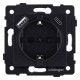 Розетка с заземлением и со шторкой и 2хUSB type A и C, без рамки Kollinger REA-004BM