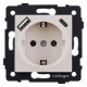 Розетка с заземлением и со шторкой и 2хUSB type A и C, без рамки Kollinger REA-004CM