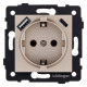 Розетка с заземлением и со шторкой и 2хUSB type A и C, без рамки Kollinger REA-004GD