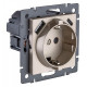 Розетка с заземлением и со шторкой и 2хUSB type A и C, без рамки Kollinger REA-004GD
