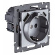 Розетка с заземлением и со шторкой и 2хUSB type A и C, без рамки Kollinger REA-004GY