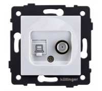 ТВ-розетка и SAT-розетка оконечная без рамки Kollinger  REA-014WH