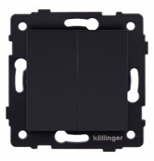 Выключатель двухклавишный без рамки Kollinger  REA-S-007BM