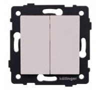 Выключатель двухклавишный без рамки Kollinger  REA-S-007CM