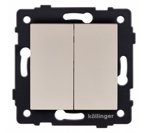Выключатель двухклавишный без рамки Kollinger REA-S-007GD