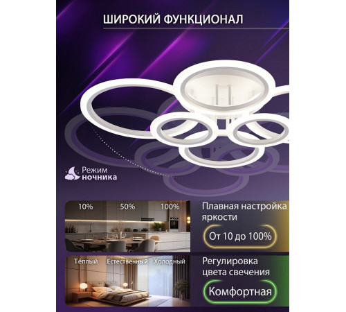 Потолочная люстра Natali Kovaltseva HOME LED SMART 84000
