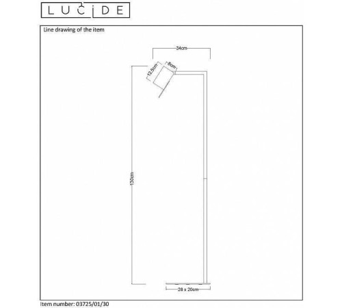 Торшер Lucide Lesley 03725/01/30
