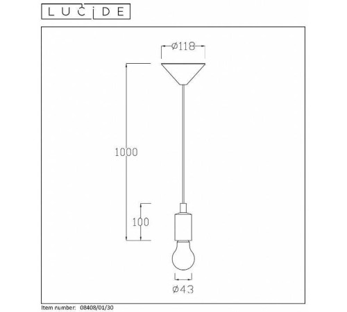 Подвесной светильник Lucide Fix 08408/01/30