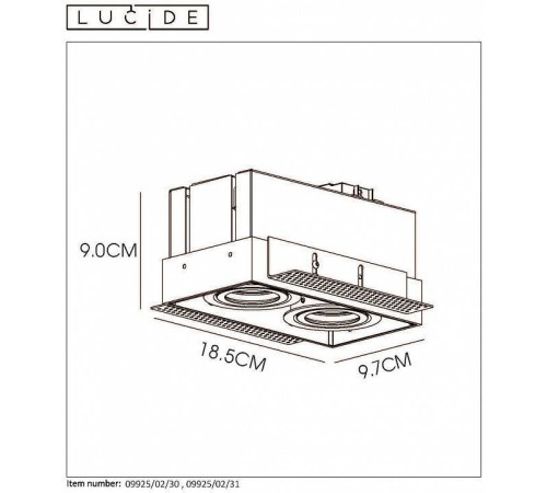 Встраиваемый светильник Lucide Trimless 09925/02/31