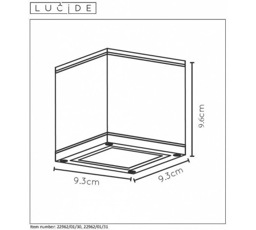 Накладной светильник Lucide Aven 22963/01/31