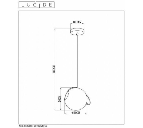 Подвесной светильник Lucide Jazzlynn 25405/20/65