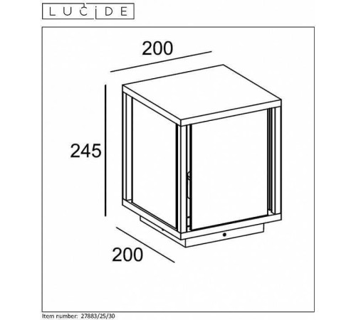 Наземный низкий светильник Lucide Claire 27883/25/30