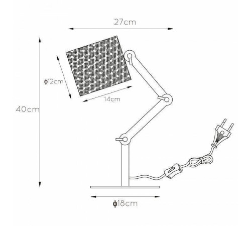 Настольная лампа декоративная Lucide Tampa 45592/81/30