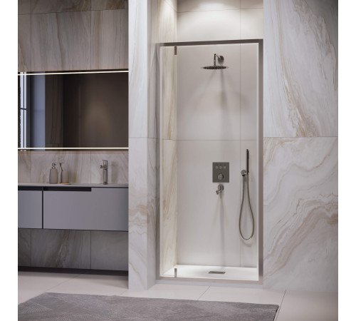 Душевая дверь RGW Lewis LE-102 800x1950 мм прозрачное стекло профиль хром 711210208-11