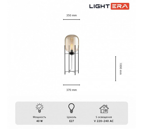 Торшер LIGHTERA Luleo LE404F-1B