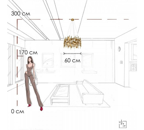 Подвесной светильник Loft it Escama 10396/600C