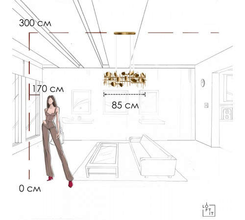 Подвесной светильник Loft it Escama 10396/850R