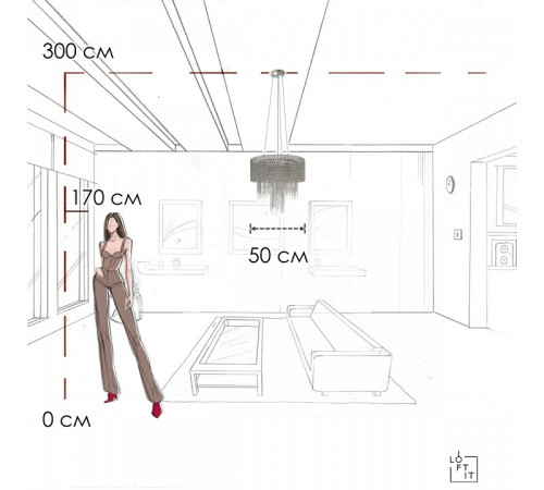 Подвесной светильник Loft it Opera 10406/500