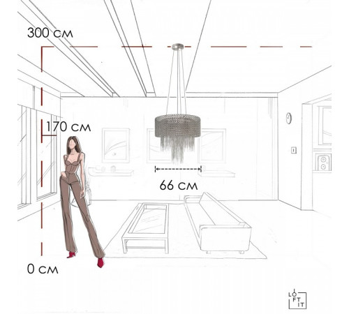 Подвесной светильник Loft it Opera 10406/660