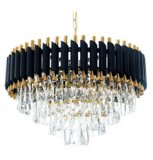 Подвесная люстра LUMINA DECO Funneli LDP 6003-550 BK+F.GD