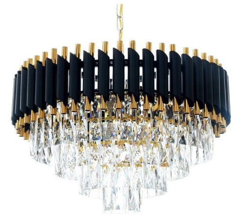 Подвесная люстра LUMINA DECO Funneli LDP 6003-550 BK+F.GD