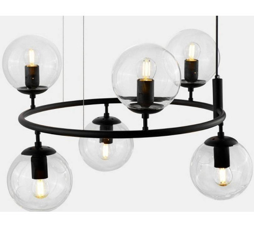 Подвесная люстра LUMINA DECO Ceredo LDP 6034-6 RND BK