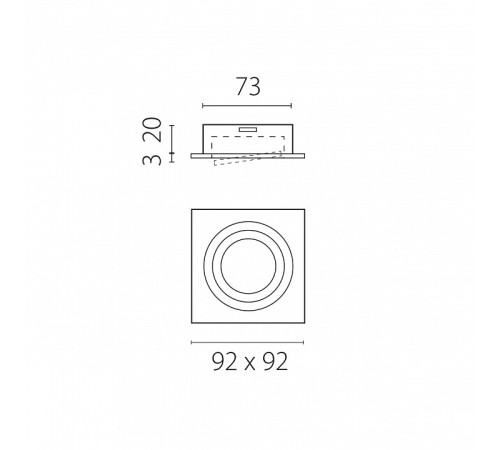 Встраиваемый светильник Lightstar Singo Base 011615