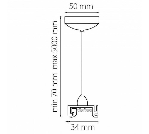 Подвес для трека Lightstar Barra 504196