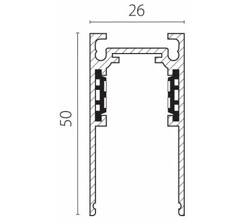 Трек встраиваемый Lightstar Uno 509016