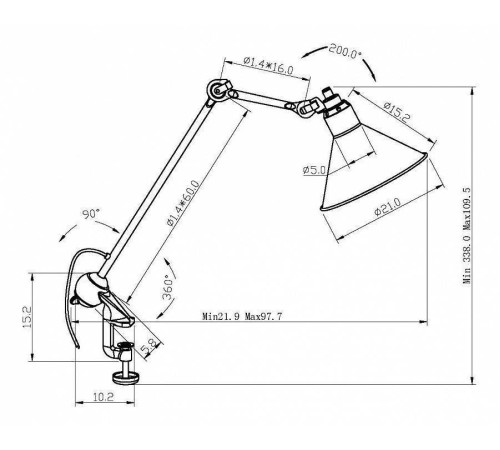 Настольная лампа офисная Lightstar Loft 765927